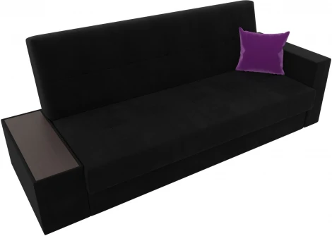 Диван-книжка Лига-020 стол слева (Черный,Фиолетовый/Микровельвет) Лига Диванов арт.118516L