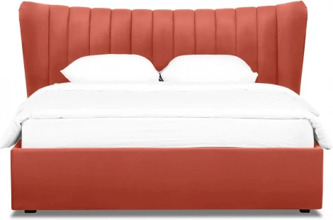 Кровать Queen Agata Lux ОГОГО (арт.343906), (Ткань/Оранжевый)
