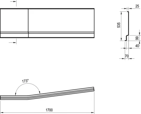 Экран Ravak BeHappy II R, 170 см