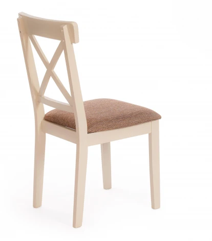 Стул Гольфи 2/ Golfi 2 дерево гевея, 45*51*94, ivory white, ткань кор.-зол. (1505-9) Tetchair 14117