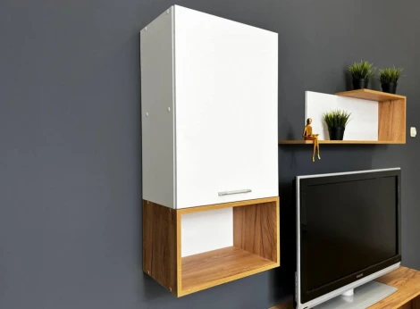 Готовая гостиная Одди (Одди белый / дуб золотой) Woodville арт.554967