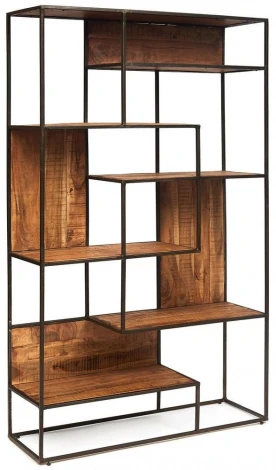 Стеллаж Secret de Maison Сталл/Stall (мод. G05717) массив акации/металл, 115х35х190см, коричневый/черный Tetchair 12981