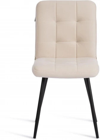 Стул обеденный Medeo Tetchair (Флок/Молочный,Черный) арт.24648