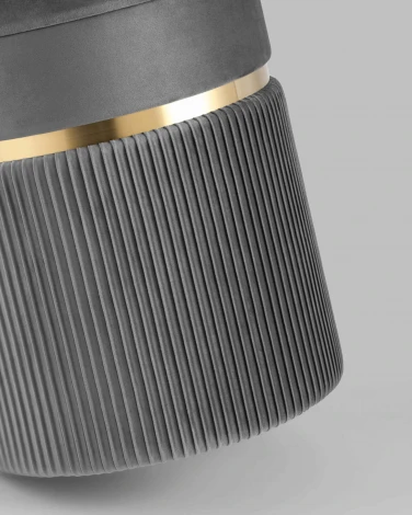 Пуф Миранда с ящиком велюр серый УТ000025563