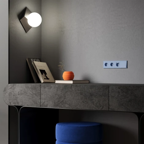 Клавиша для выключателя/переключателя одноклавишного с подсветкой (деним) Voltum S70 VLS000215