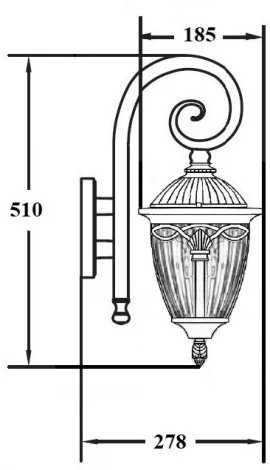 Настенный фонарь уличный IP44 Oasis Light FES 86302 18S Bl