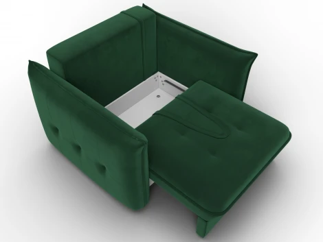 Кресло Лига-100 НПБ (ДСП,Фанера,Велюр/Зеленый) Лига Диванов 136997