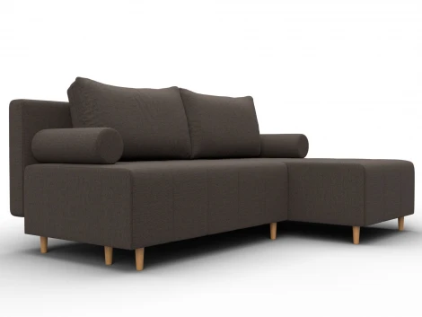 Диван угловой Лига-102 угол универсальный (ДСП,Брус,Фанера,Рогожка/Коричневый) Лига Диванов 134796