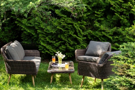 "Прованс" лаунж-зона плетеная из искусственного ротанга, цвет коричневый 4SIS арт.УТ-00008772