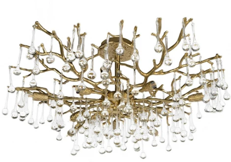 Потолочная люстра на штанге Loft It Coral 10351/800C AB (220V, ветки)