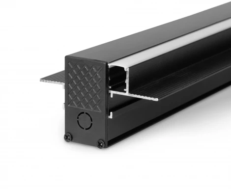 Шинопровод под гипсокартон магнитный Elektrostandard Slim Magnetic встраиваемый с местом под светодиодную ленту чёрный 2м 85132/00 (48V)