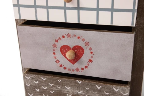 Тумба с 5 ящиками Secret De Maison CHRISTMAS 5 ( mod. HX16-011NS ) brown (коричневый) (дерево павловния, мдф)