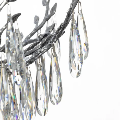 Подвесная люстра Citilux Ritz CL310081 (220V, хрусталь, подвески, на цепи, листья, ветки)