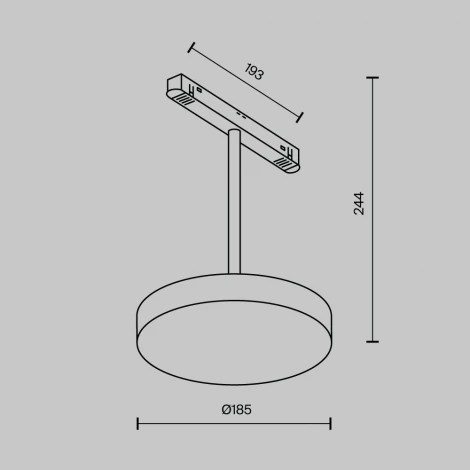 Трековый светильник магнитный 48V Maytoni Plato TR131-4-15W-DS-B (LED, круглые)