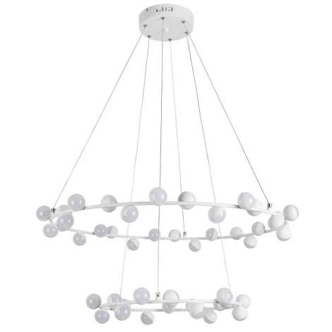 Подвесная люстра ярусная Arte Lamp Dexter A3619SP-48WH (LED, 220V, на тросе, шарики)