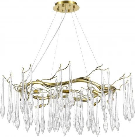 Подвесной светильник ST Luce Teardrops SL1660.203.10 Шампань/Шампань, Прозрачный G9 10*5W 4000K (220V, на тросе)