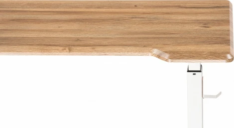 Компьютерный стол Маркос с механизмом подъема 140 (Маркос с механизмом подъема 140х80х75 белый / вотан дуб) Notta арт.578486