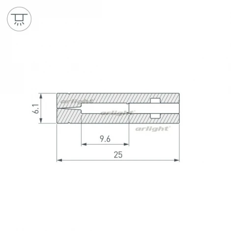 Профиль с экраном ARH-NANOLINE-5-2000 ANOD (Алюминий) 023911 Arlight
