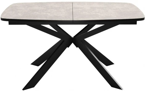 Стол DikLine B140 хромикс белый, опоры черные