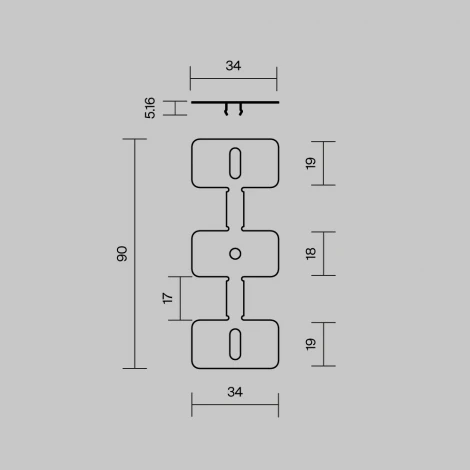 Комплект креплений для профиля 35×66 4 шт. Maytoni 642080