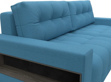 Диван прямой с полками Лига-053 НПБ Лига Диванов (Рогожка) арт.128887