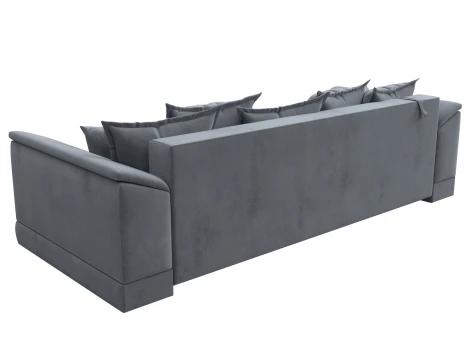 Диван прямой НордСтар НПБ (ДСП,ЛДСП,Брус/Пластик,Металл/Велюр/Серый) Лига Диванов 133199