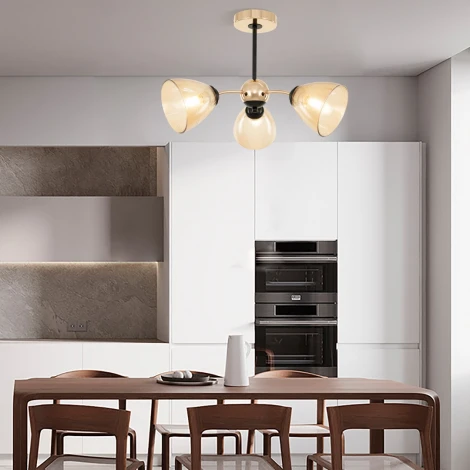 Потолочная люстра на штанге Arte Milano Napoli-329007 329007/3 GD.BK (220V)