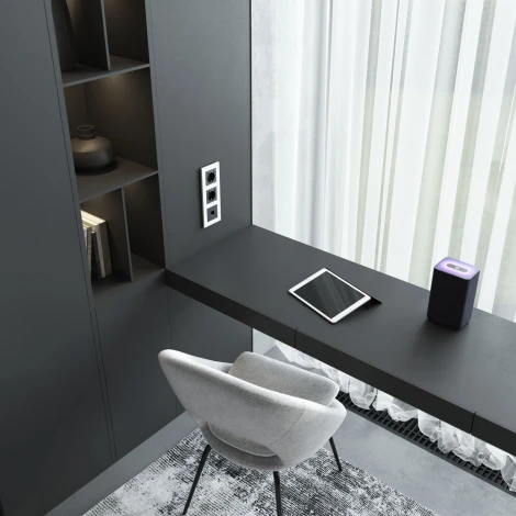 Розетка Ethernet RJ-45 (черный матовый) Werkel W5120108