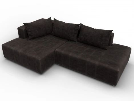 Диван угловой Лига-103 НПБ угол левый (ДСП,Брус,Фанера,Велюр/Коричневый) Лига Диванов 134827L