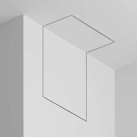 Шинопровод низковольтный 2 метра 220V встраиваемый под ГКЛ 12,5мм черный Maytoni Technical Busbar trunkings Exility X TRX239-422.12B