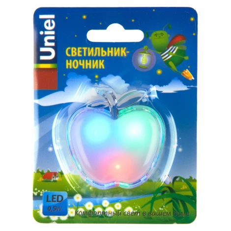 Ночник Uniel DTL-308-Яблоко/RGB/3LED/0,5W