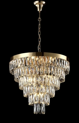 Подвесная люстра Crystal Lux Abigail SP-PL15 D620 GOLD/TRANSPARENT