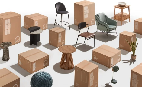 Журнальный стол La Forma (ex Julia Grup) Kesbury (Серый/ Металл,Железо)