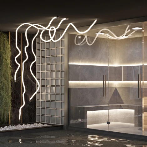 Светодиодная лента герметичная МУНLIGHT-TOP-A336-D25mm 24V Warm3000 360deg (14.4 W/m, IP65, 2835, 5m, wire x2) (Arlight, Прямой вывод кабеля) 036275