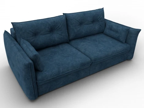 Диван прямой Лига-100 НПБ (ДСП,Фанера/Пластик/Велюр/Синий) Лига Диванов 133645