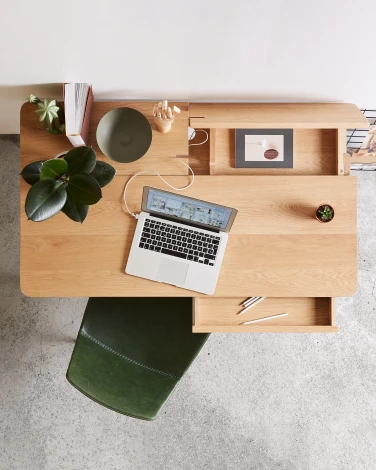 Компьютерный стол La Forma (ex Julia Grup) Julia (Дерево,МДФ,Ясень)