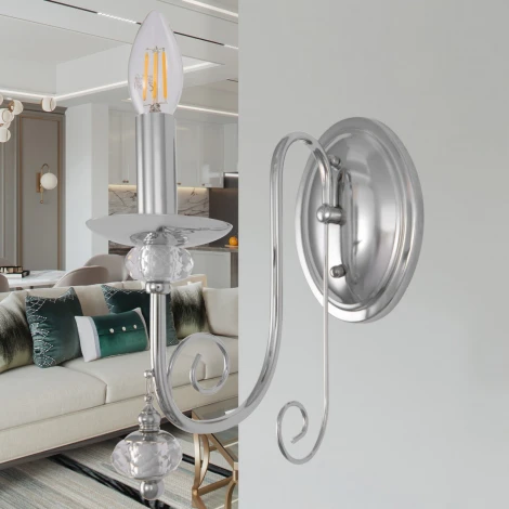 Бра Arte Milano AM346109 346109/1W CR (220V, подвески, подсвечник, свеча)