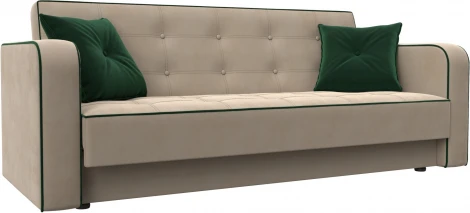 Диван-книжка Тур (Бежевый,Зеленый/Велюр) Лига Диванов арт.126151