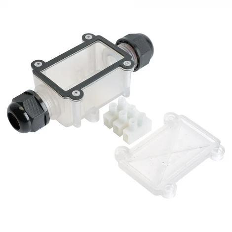 Распределительная коробка на 2 выхода (прозрачный) Stekker 50128