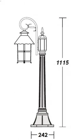 Наземный фонарь Oasis Light CAIOR 1 81507/18/PartA Gb (220V, фонарь, IP44)