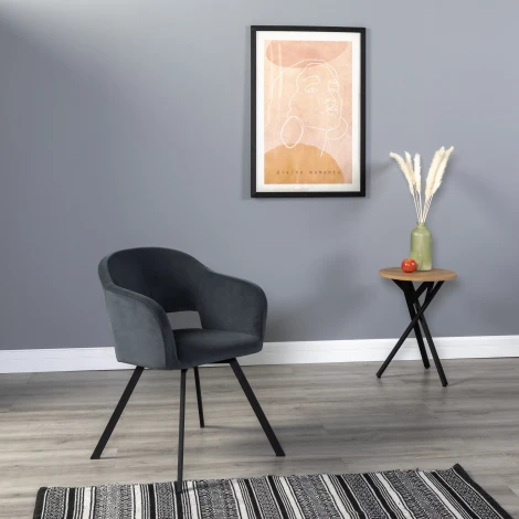 Кресло Oscar Diag grey/Арки R-Home арт.410118147h_Diag grey_Арки