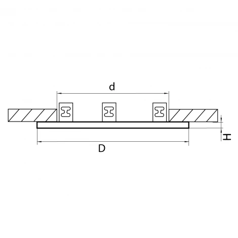 Рамка для трех встраиваемых светильников Lightstar Intero, овал, черный