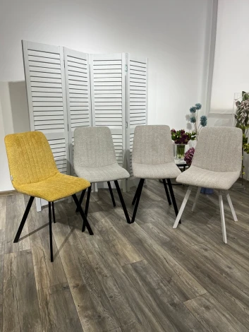 Обеденный стул M-City ELVIS WZ2042-05 горчичный/ черный каркас