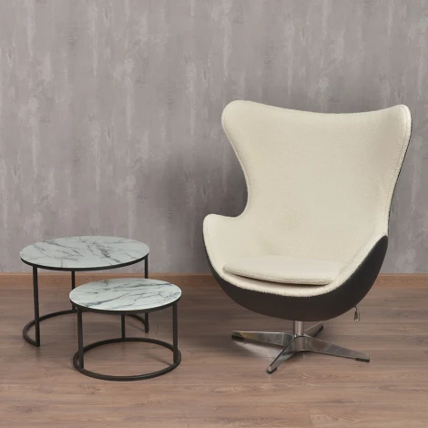 Кресло Bradex Home EGG STYLE CHAIR черный, экокожа (RF 0696)