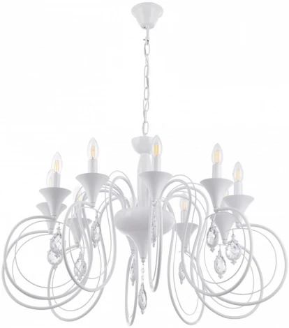 Подвесная люстра Arte Milano AM349920 349920/10 WT (220V, подвески, на цепи, подсвечник, свеча)