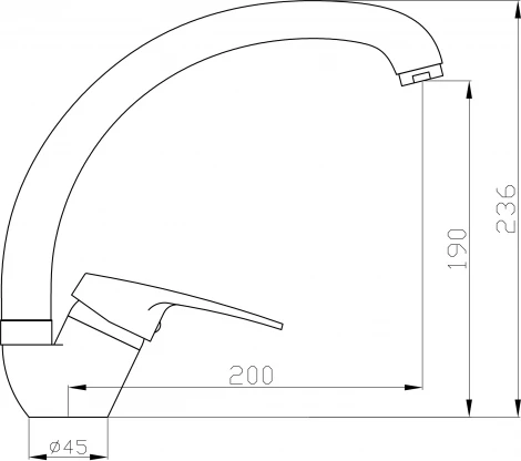 Смеситель Agger Exact A2100200 для кухонной мойки