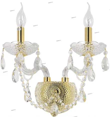 Бра Omnilux Aglientu OML-70001-02 (220V, хрусталь, подвески, подсвечник, свеча)