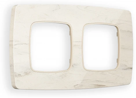 Рамка Ambrella Volt OMEGA Opera (Серо-бежевый мрамор) 2-ая OF940602