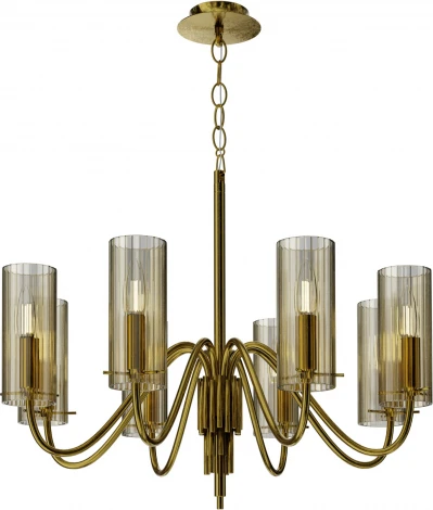 Подвесная люстра ST Luce SL2005 SL2005.303.08 латунь/коньячный E14 8*40W (220V, на цепи)