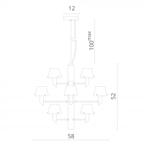 Подвесная люстра Divinare Albero 1680/02 LM-12